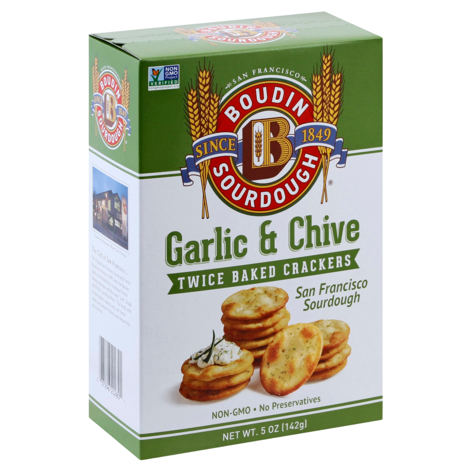 Garlic & Chive Sourdough Crackers