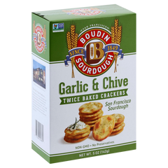 Garlic & Chive Sourdough Crackers