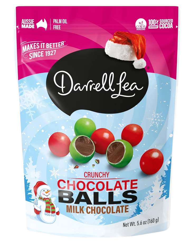 Christmas Crunchy Milk Chocolate Balls