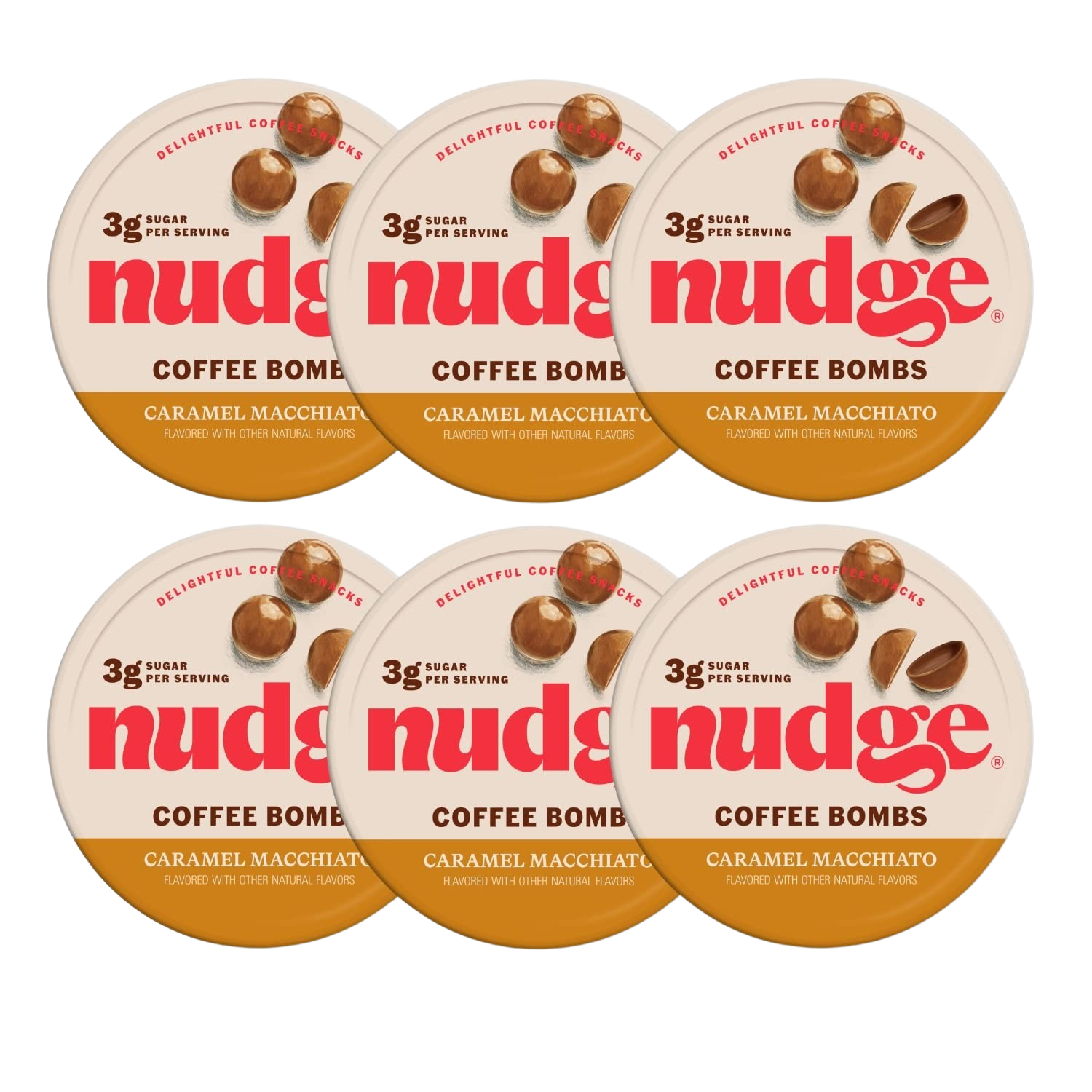 Nudge Caramel Macchiato Coffee Bombs (6 Pack) Martie