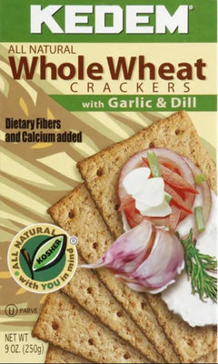 Whole Wheat Crackers with Garlic & Dill