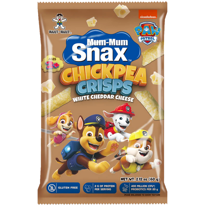 Paw Patrol Snax Chickpea Crisps White Cheddar Cheese (8 Pack)