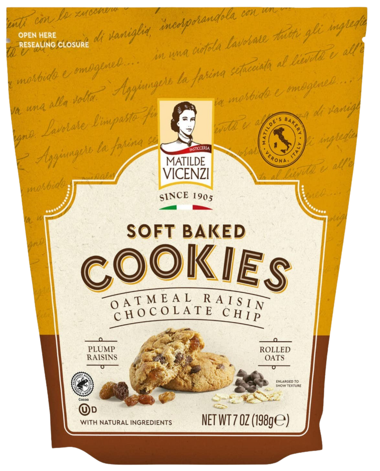 Oatmeal Raisins Soft Baked Italian Cookies