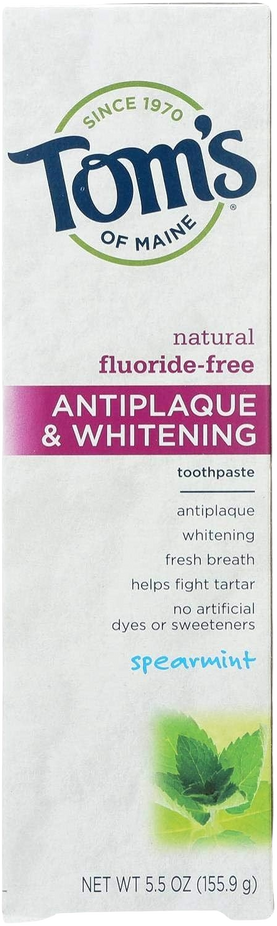 Antiplaque and Whitening Spearmint Natural Toothpaste