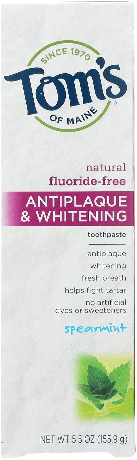 Antiplaque and Whitening Spearmint Natural Toothpaste