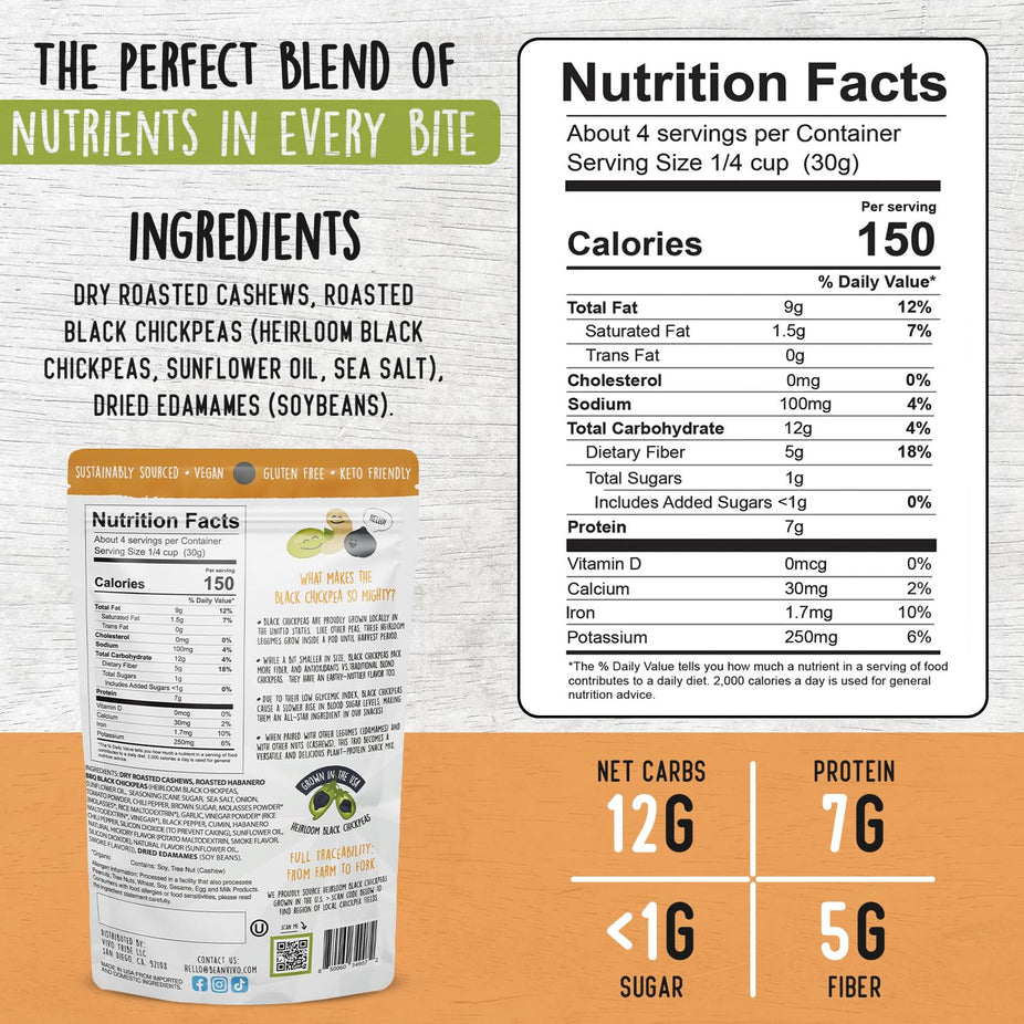 Dried Edamame, Roasted Cashew and Chickpeas - Dill Pickle