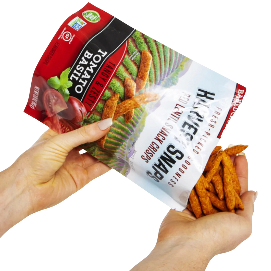 Tomato Basil Red Lentil Crisps Snack (8 Pack)