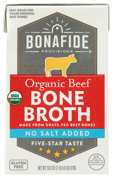ORGANIC BEEF BONE BROTH - Front - No Plunge - Unit