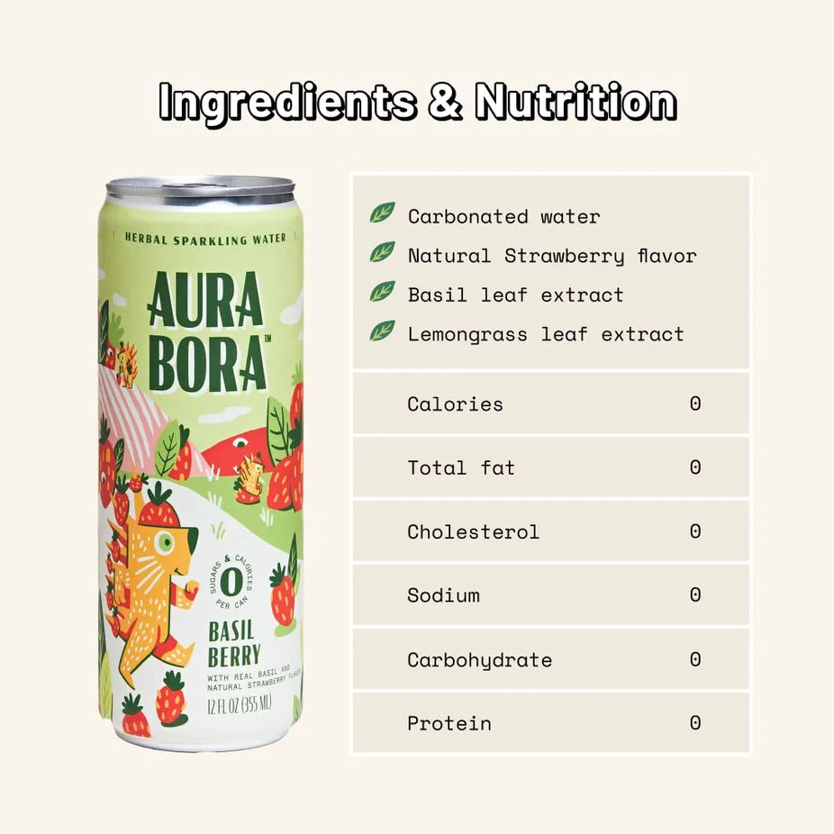 Strawberry Basil Sparkling Water (12 CT)