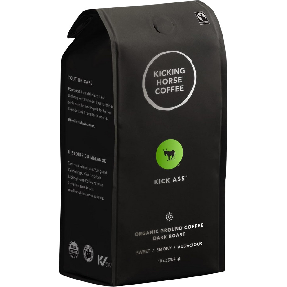Kick Ass Organic Dark Roast Ground Coffee
