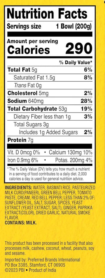 Smoky Paneer Biryani Rice Bowl