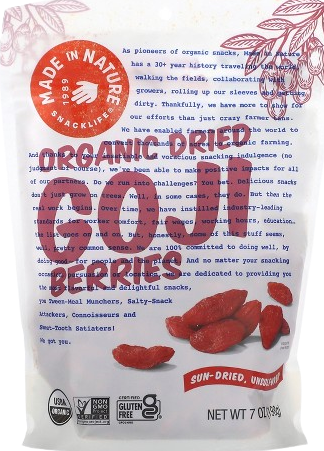 Organic Dried Goji Berries