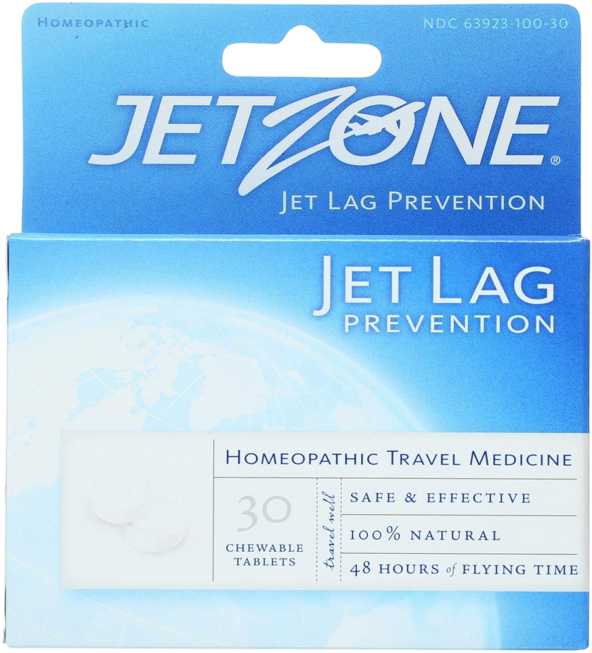 Jet Zone Homeopathic Jet Lag Chewable Tablets