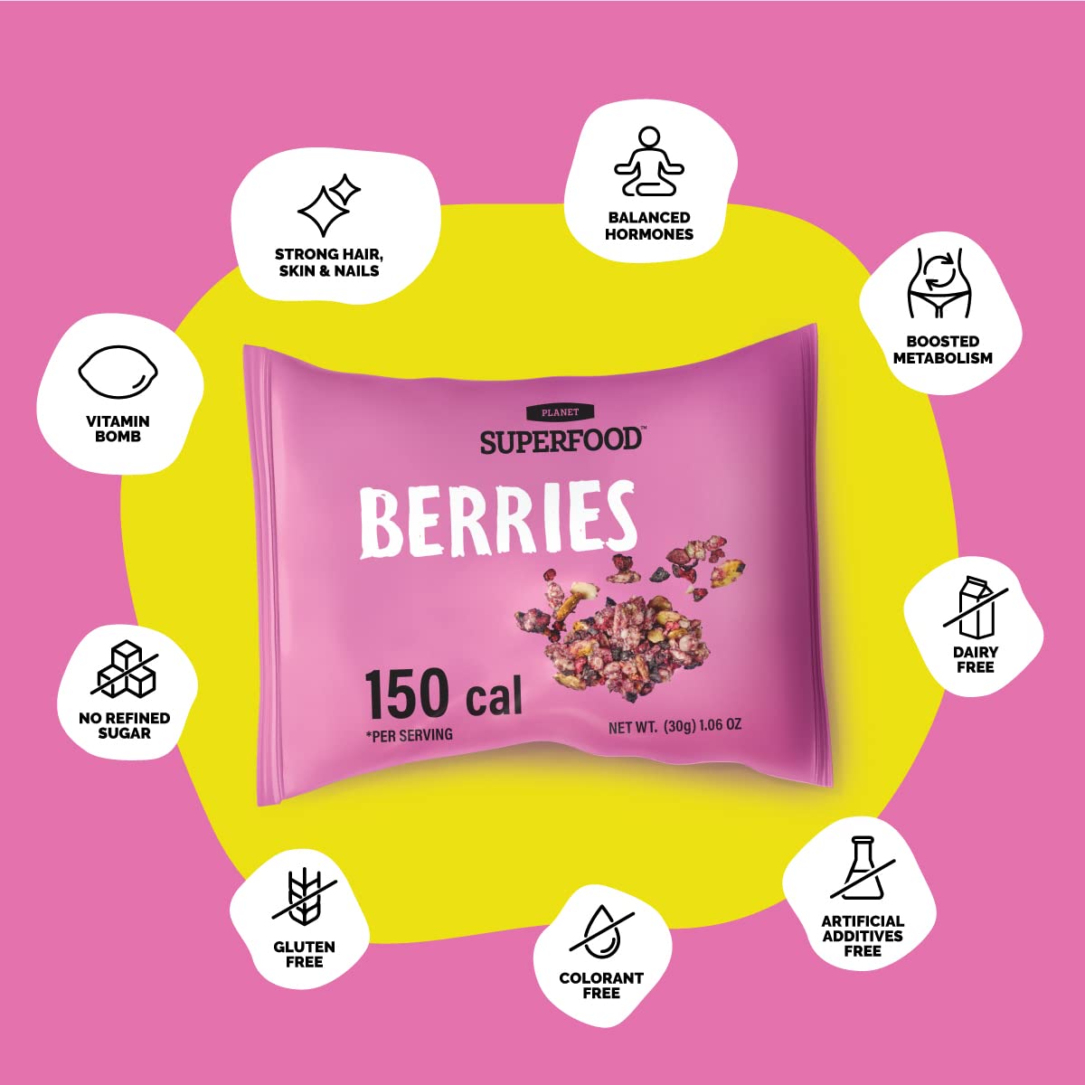 Planet Superfood Organic Seed Granola with Berries - Immunity