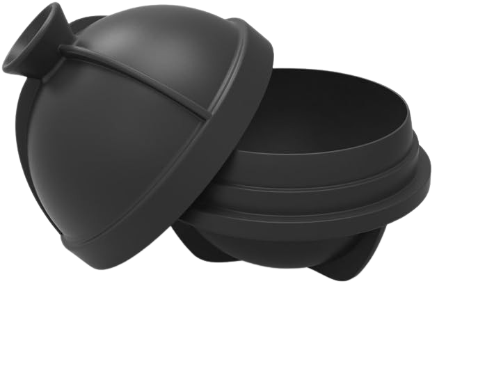 Peak Single Sphere Mold - Charcoal