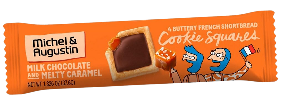 Milk Chocolate With Caramel Cookie Square (18 Pack)