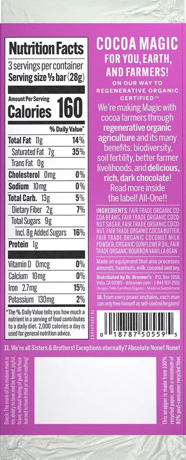 Coconut Praline Chocolate Bar