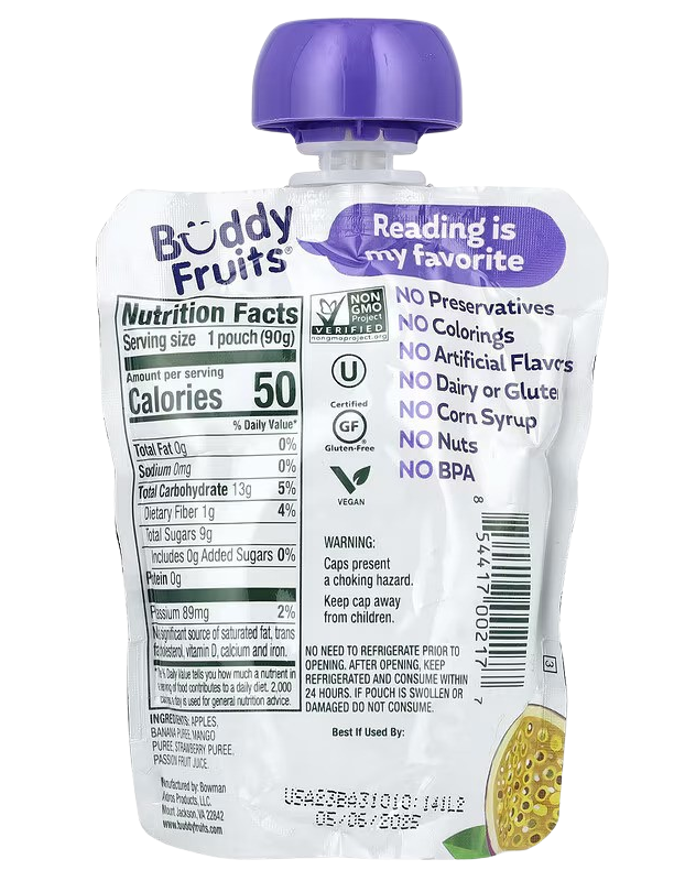 Original Multifruit & Apple Fruit Pouch (18 Pack)