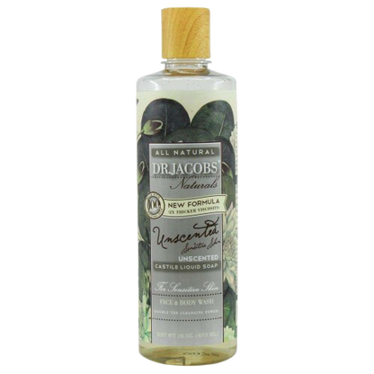 Unscented Liquid Castile Soap Body Wash