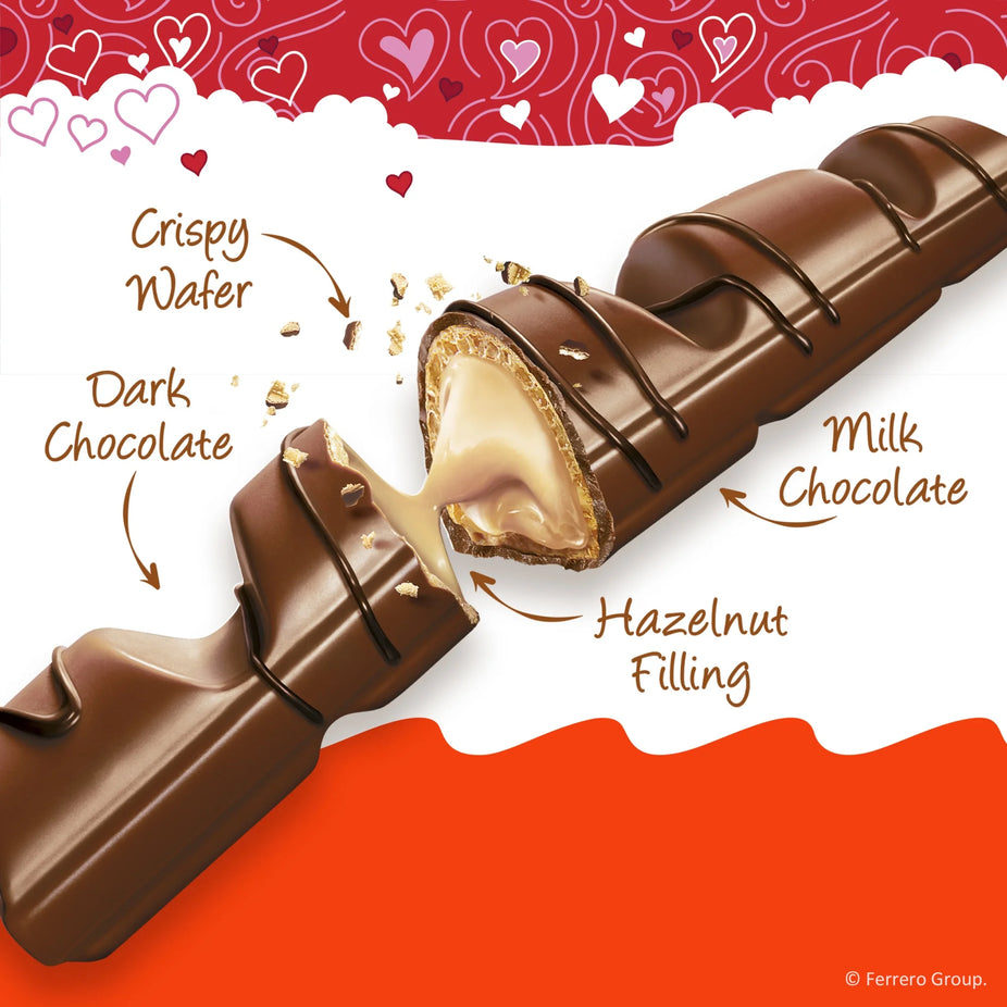 Bueno Crispy Creamy Chocolate Bars - Valentine's (4 CT)
