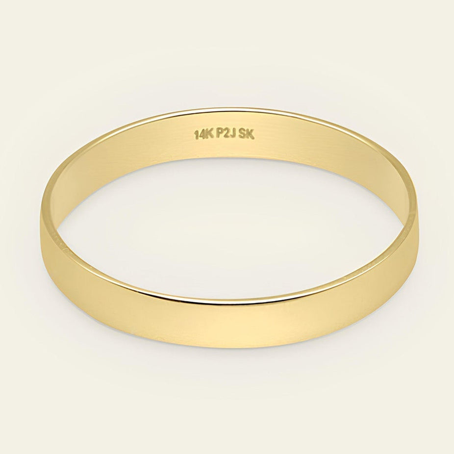 14k Solid Gold Bold Stacker Ring