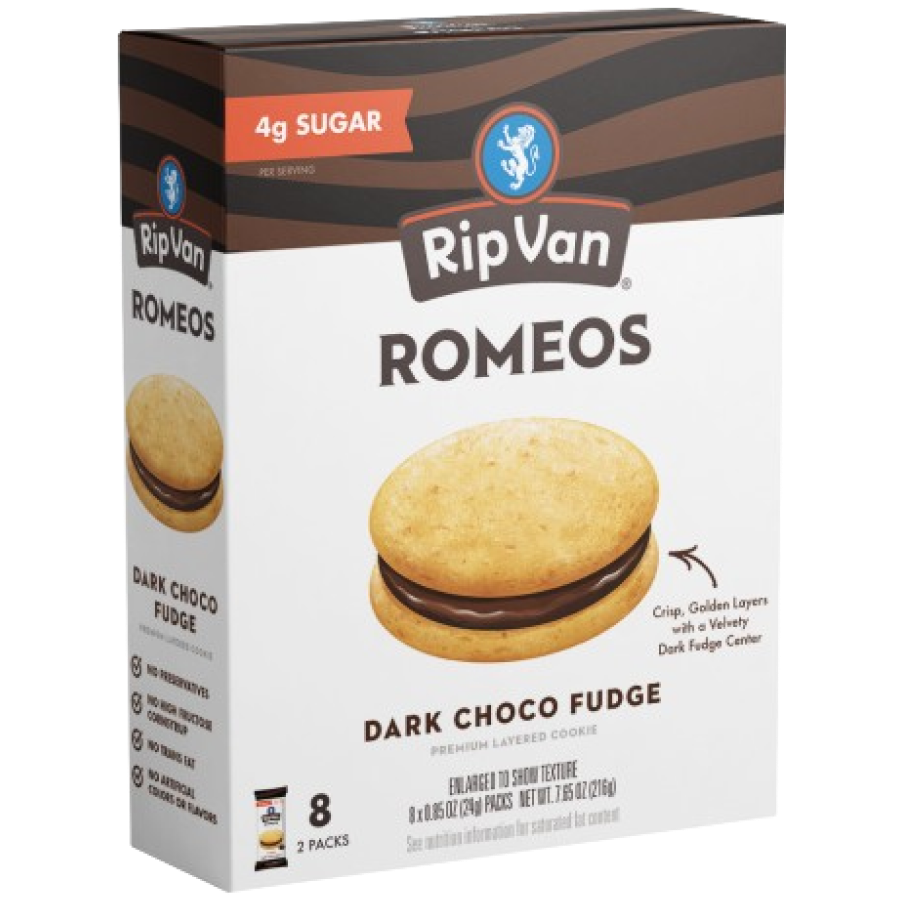 Romeos Dark Choco Fudge Cookies (8 CT)