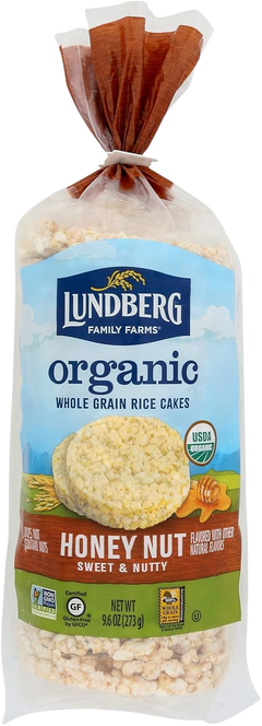 Organic Whole Grain Rice Cakes Honey Nut Pack - Sweet & Nutty
