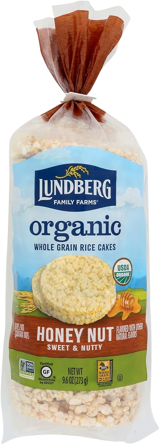 Organic Whole Grain Rice Cakes Honey Nut Pack - Sweet & Nutty