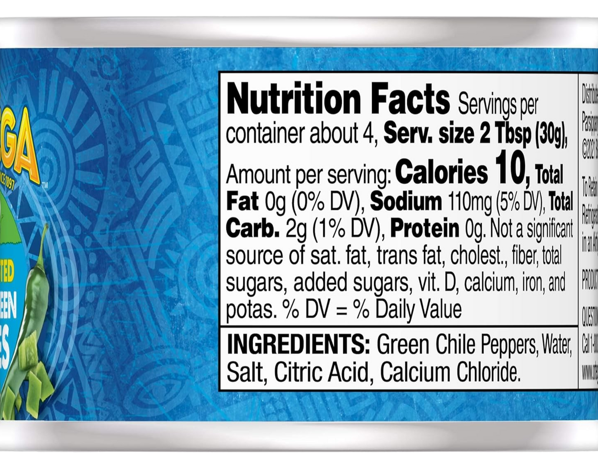 Fire Roasted Diced Green Chiles - Mild