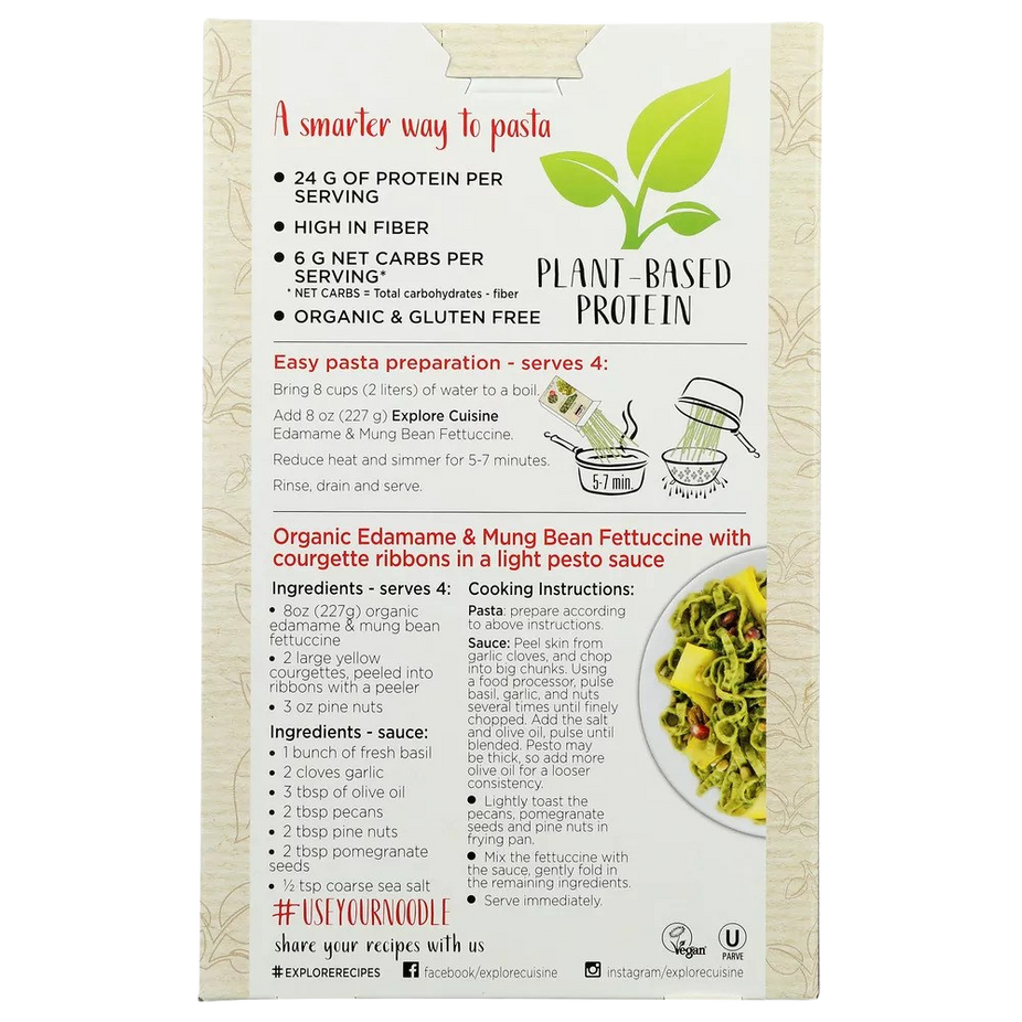 Organic Edamame & Mung Bean Fettuccine