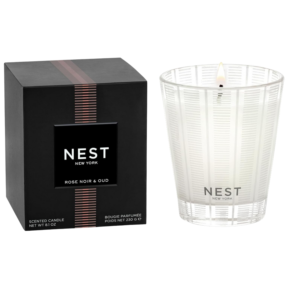 Rose Noir & Oud Scented Classic Candle