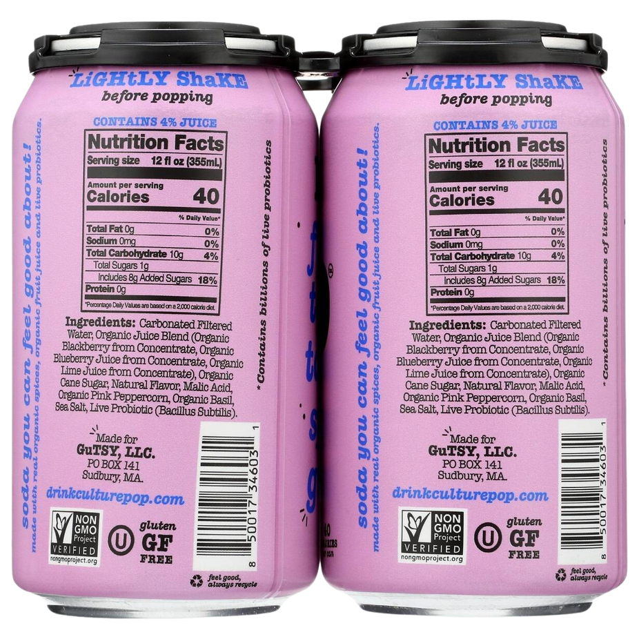 Wild Berry Probiotic Soda (4 Pack)