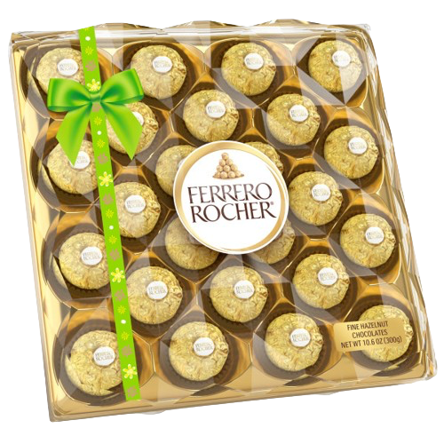 Fine Hazelnut Milk Chocolate Candy Glamond Gift Box (24 CT)