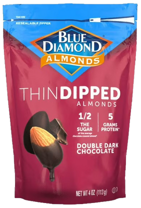 Double Dark Chocolate Thin Dipped Almonds