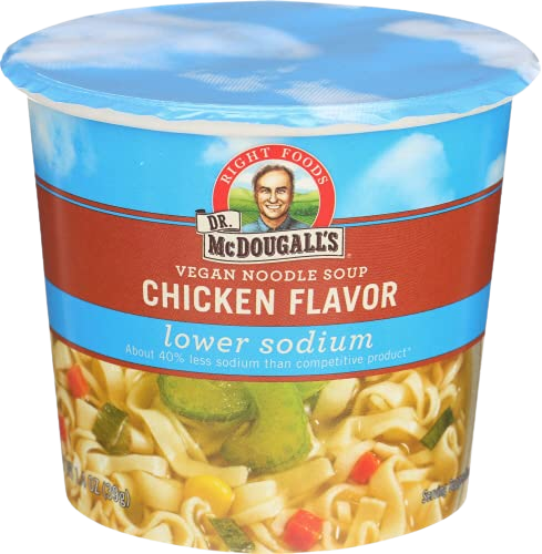 Lower Sodium Vegan Chicken Noodle Soup Cups (6 Pack)