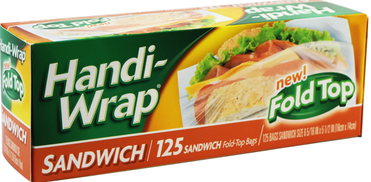 125 Sandwich Fold-Top Bags