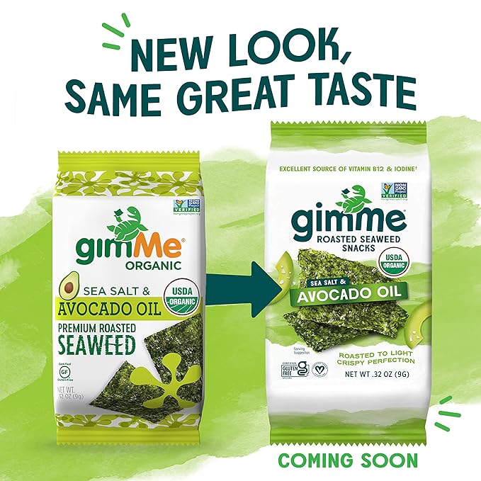 Sea Salt & Avocado Oil Roasted Seaweed Snack (12 Pack)