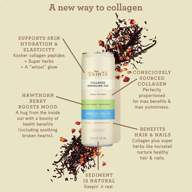 Hibiscus Vanilla Collagen Sparkling Tea