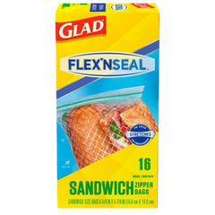 Flex N Seal Sandwich Bags (16 CT)