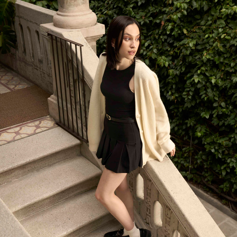 Billie Chunky Boyfriend Cashmere Cardigan