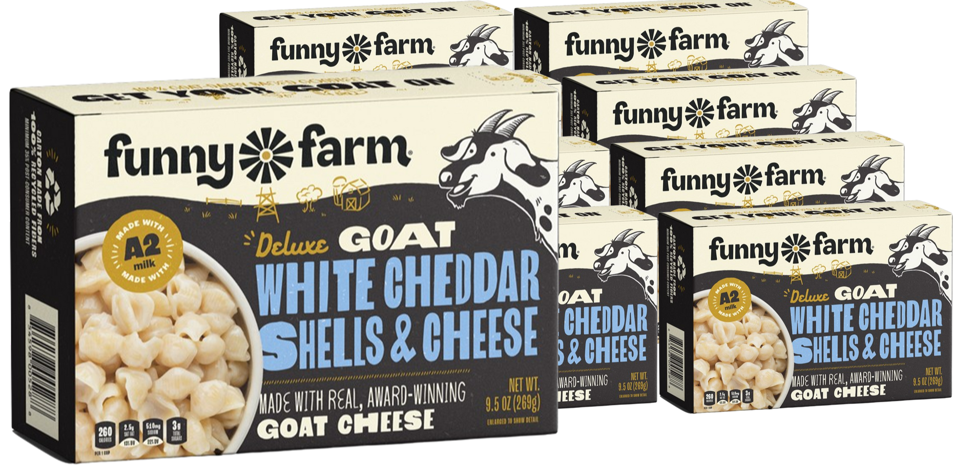 Goat White Cheddar Shells And Cheese Entree (8 Pack)