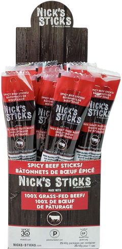 Grass Fed Spicy Beef Stix Snack (25 Pack)