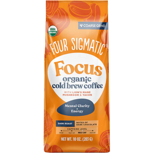 Organic Dark Roast Cold Brew Ground Coffee With Lion's Mane & Chaga