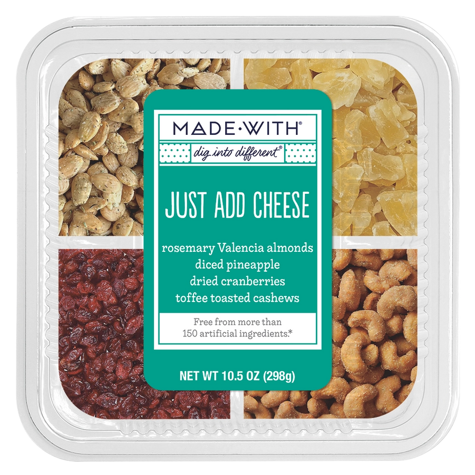 Almonds, Pineapple, Cranberries, Toffee Roasted Cashews Quad