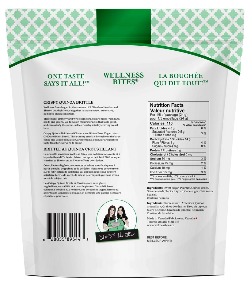 Crispy Quinoa Brittle Sweet & Salty