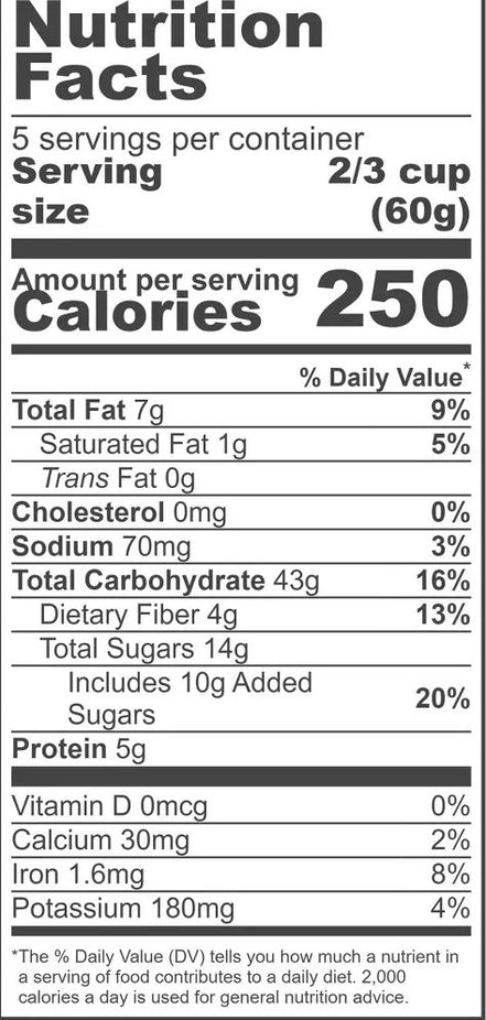 Organic Cinnamon Raisin Granola
