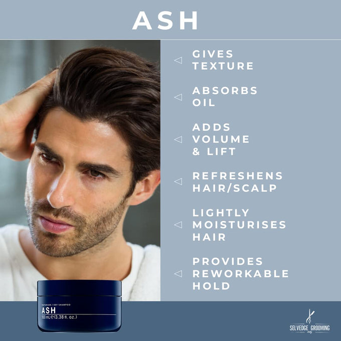 Grooming Ash Hair Texturizer and Dry Shampoo for Men