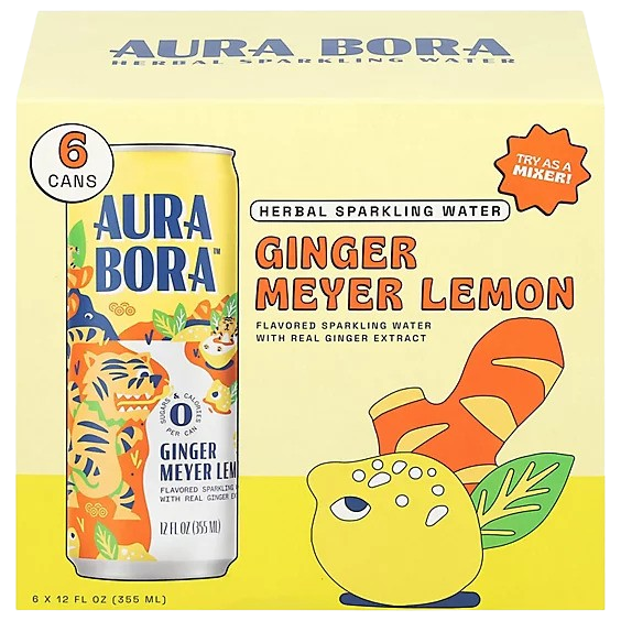 Ginger Meyer Lemon Sparkling Water (6 Pack)