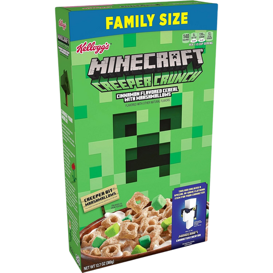 Minecraft Creeper Crunch - Cinnamon Flavored Cereal with Marshmallows