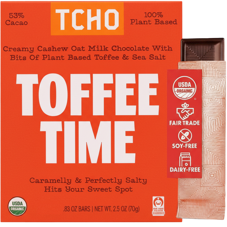 Toffee Time Oat Milk Chocolate Bar (10 Pack)